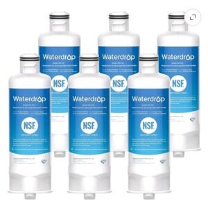 Waterdrop F45 Refrigerator Water Filter,Replacement for Samsung 6 Pack